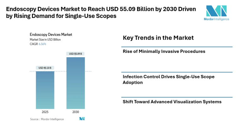 Endoscopy Devices Market to Reach US$ 55.09 Billion by 2030 Driven by Rising Demand for Minimally Invasive Procedures and Single-Use Scopes