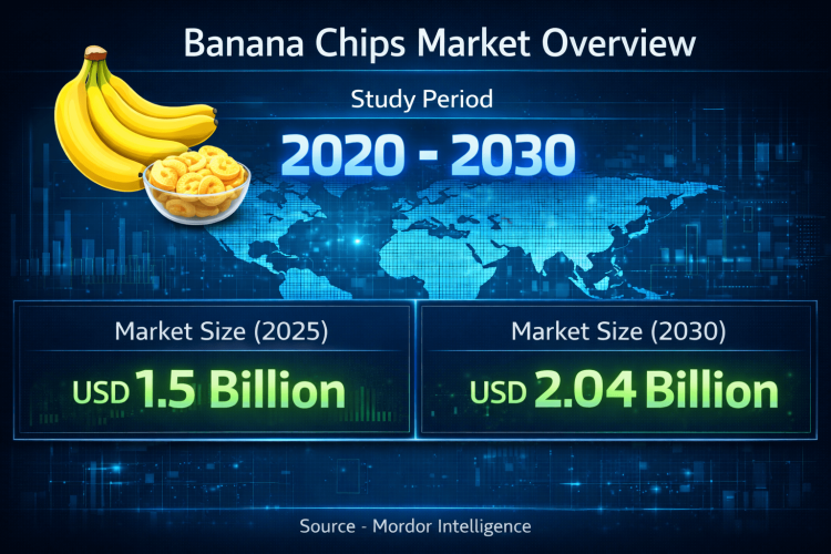 Banana Chips Market Size to Surpass USD 2.04 Billion by 2030 as Health-Oriented Snacking Gains Momentum Worldwide