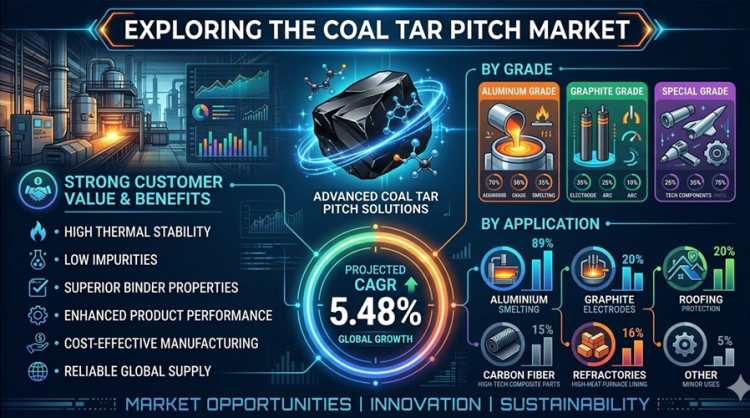 The Dark Material Powering Aluminum, Electrodes, and the Clean Energy Economy: Inside the Global Coal Tar Pitch Market’s Rise to USD 7,851.29 Million by 2035