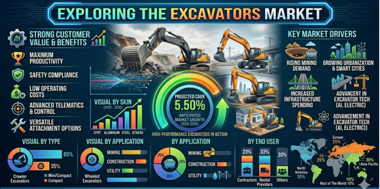 Digging Into the Future: How the Global Excavators Market Is Powering Infrastructure, Mining, and Smart Construction on Its Way to USD 134.3 Billion by 2035